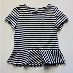 J.Crew striped peplum